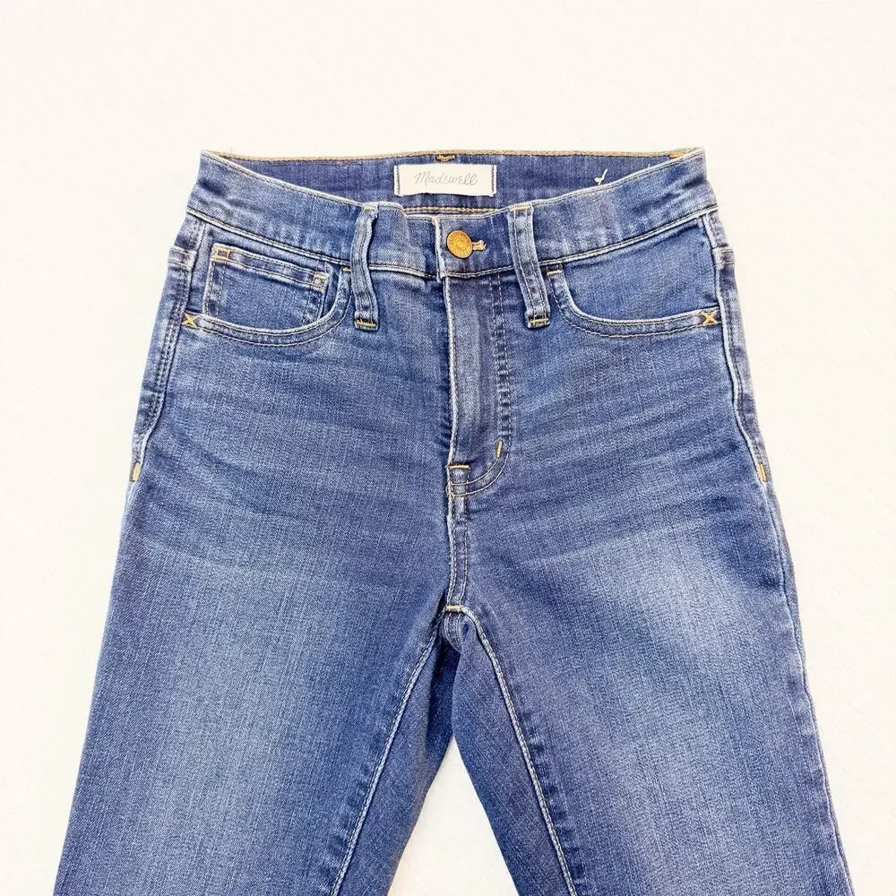 Madewell Roadtripper Dark Wash Denim Jeans Zip Fly Skinny Style Size 23